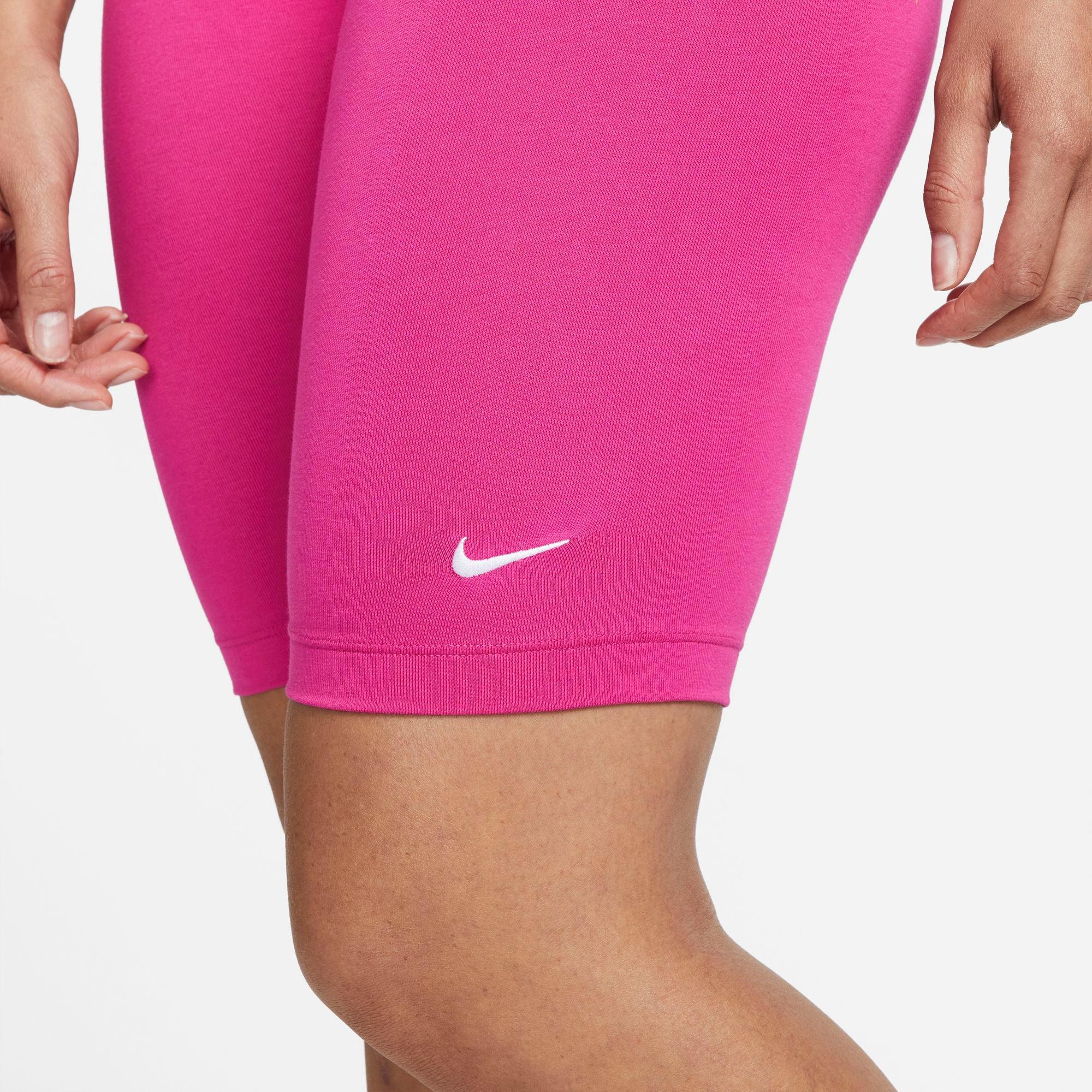 Pink biker shorts discount nike